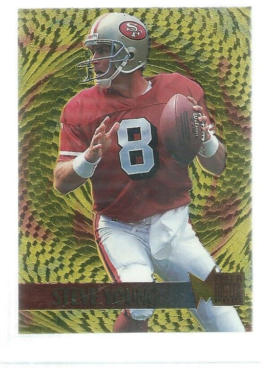 STEVE YOUNG 1995 FLEER METAL GOLD BLASTER #18