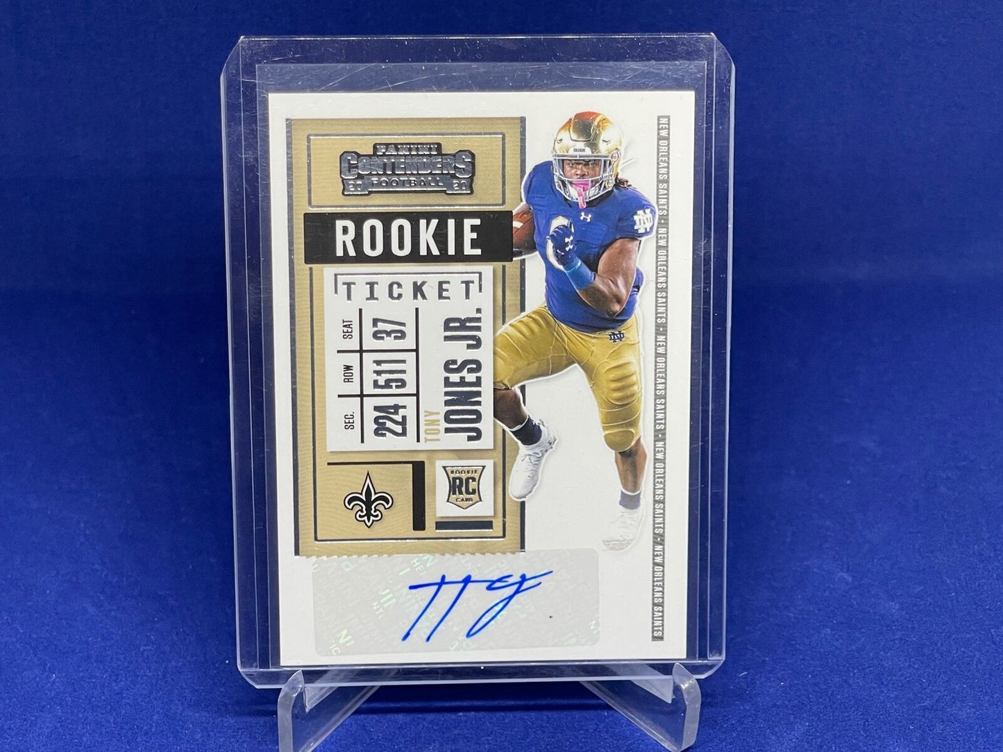 TONY JONES JR 2020 PANINI CONTENDERS ROOKIE TICKET AUTO RC # 232