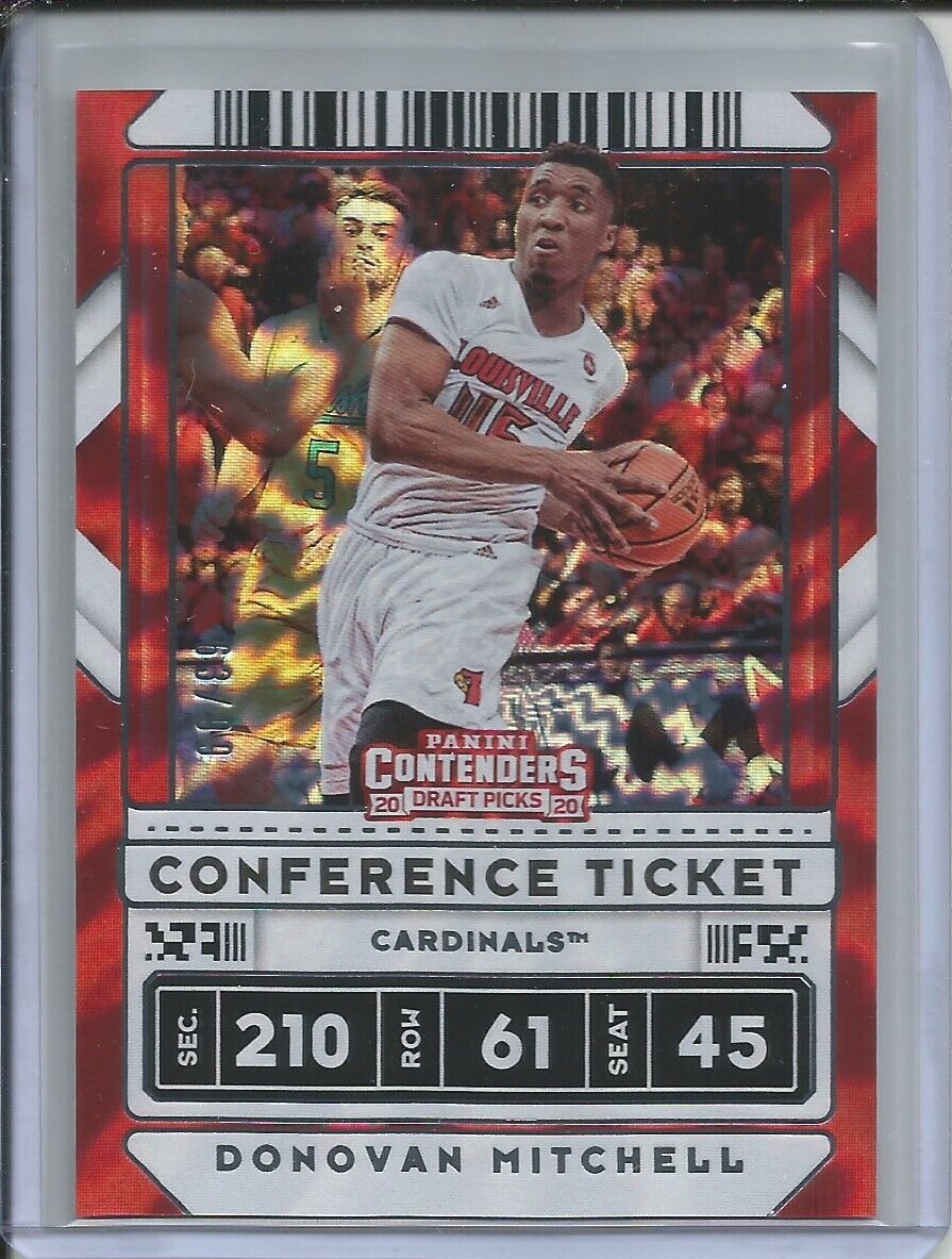 DONOVAN MITCHELL 2020 PANINI CONTENDERS CONFERENCE TICKET SHOCK WAVE #D 63/99