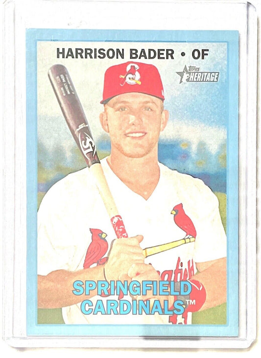 HARRISON BADER 2016 TOPPS HERITAGE MINOR PROSPECT LIGHT BLUE #D 26/99