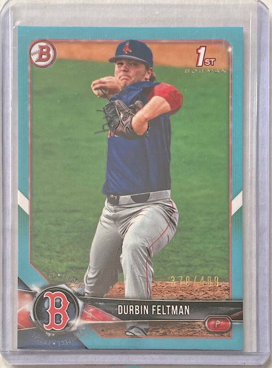 DURBIN FELTMAN 2018 BOWMAN PAPER 1ST PROSPECT SKY BLUE #D 370/499