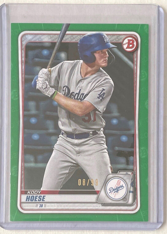 KODY HOESE 2020 BOWMAN PAPER PROSPECT GREEN #D 08/99