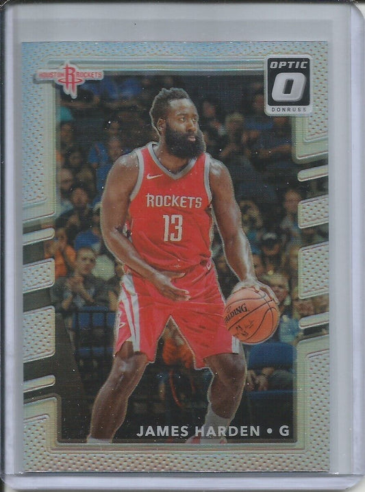 JAMES HARDEN 2017-18 PANINI DONRUSS OPTIC SILVER HOLO PRIZM ROCKETS