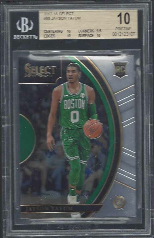 JAYSON TATUM 2017-18 PANINI SELECT TRUE ROOKIE RC #93 BGS 10 PRISTINE POP 1/1