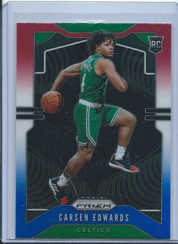 CARSEN EDWARDS 2019-20 PANINI PRIZM RED WHITE BLUE PRIZMS RC #276