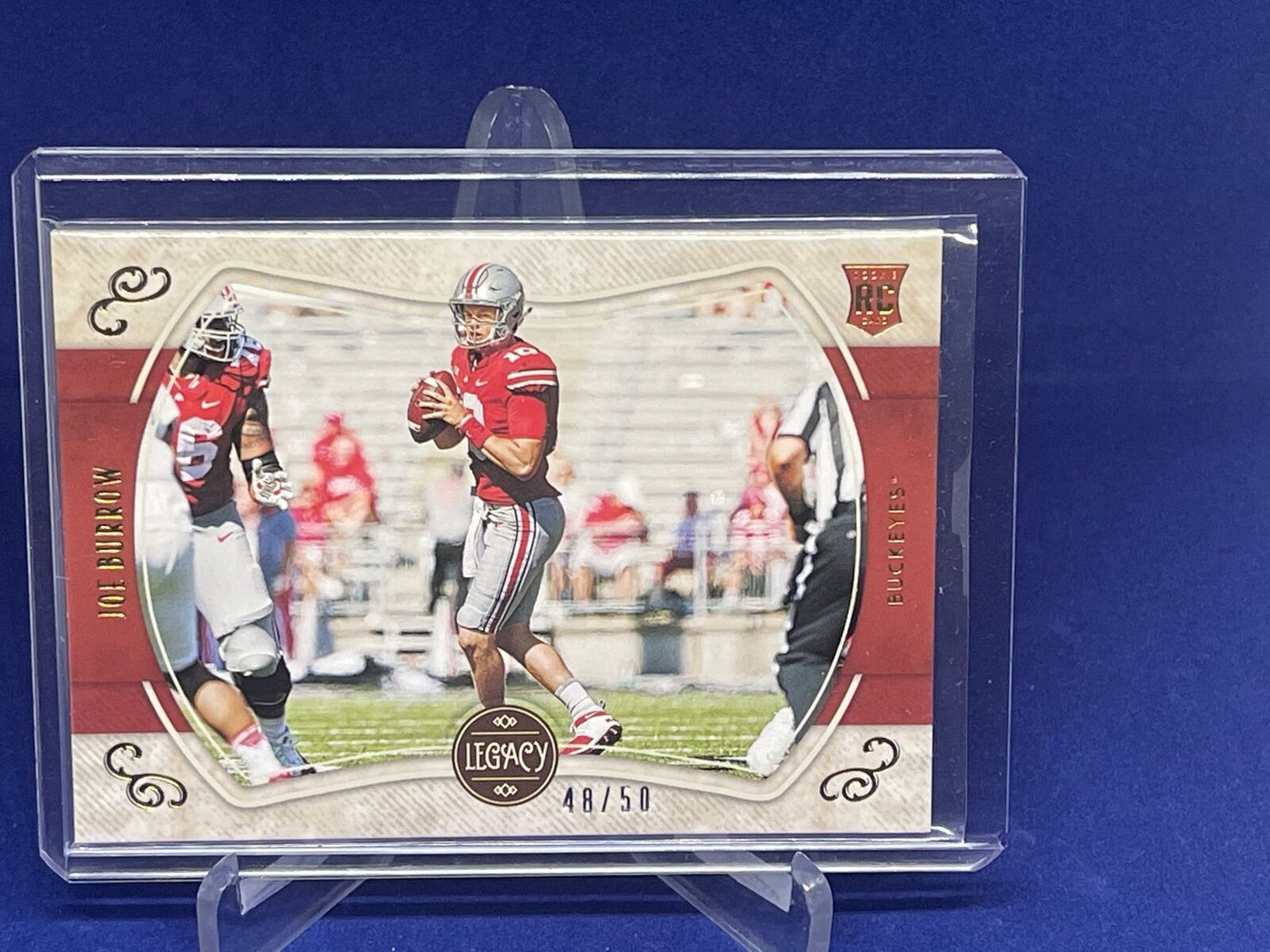 JOE BURROW 2020 PANINI LEGACY DARE TO TEAR (NOT TORN) RIP CARD ROOKIE RC #D /50