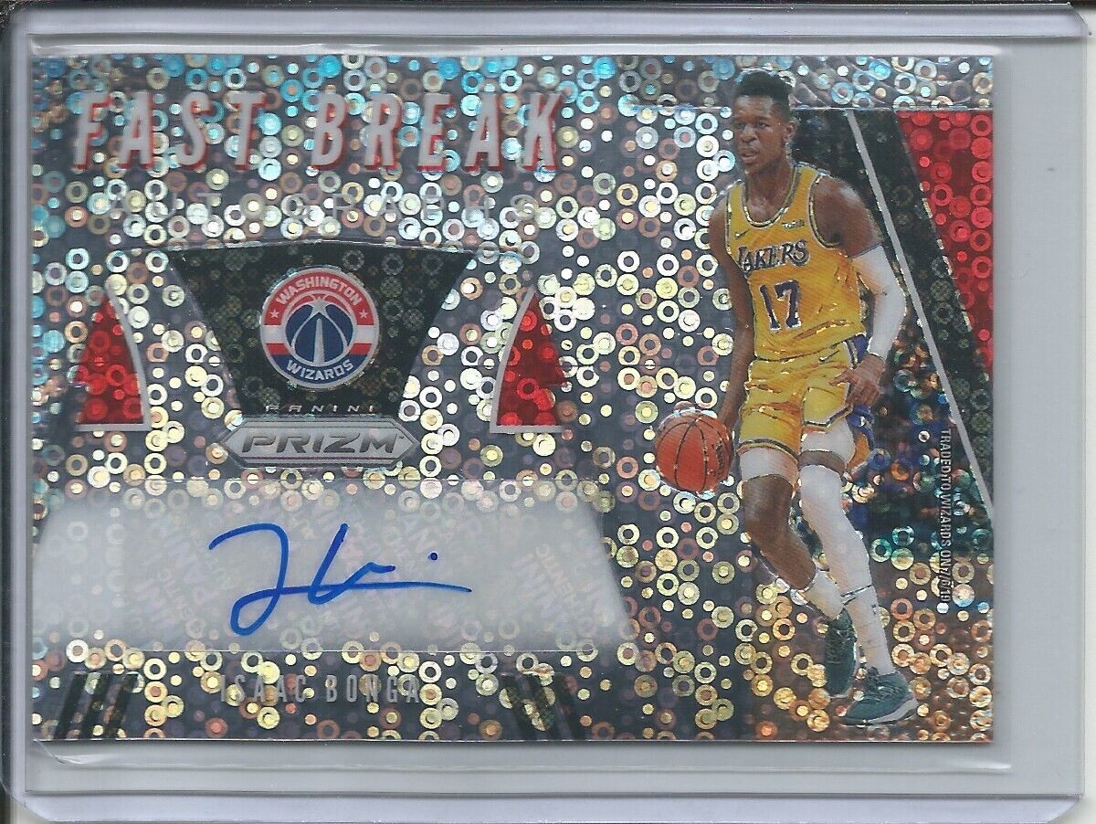 ISAAC BONGA 2019-20 PANINI PRIZM FASTBREAK SILVER AUTO