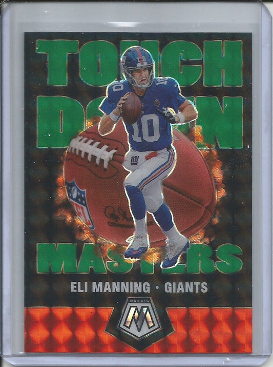 ELI MANNING 2019-20 PANINI MOSAIC TOUCHDOWN MASTERS GREEN PRIZM