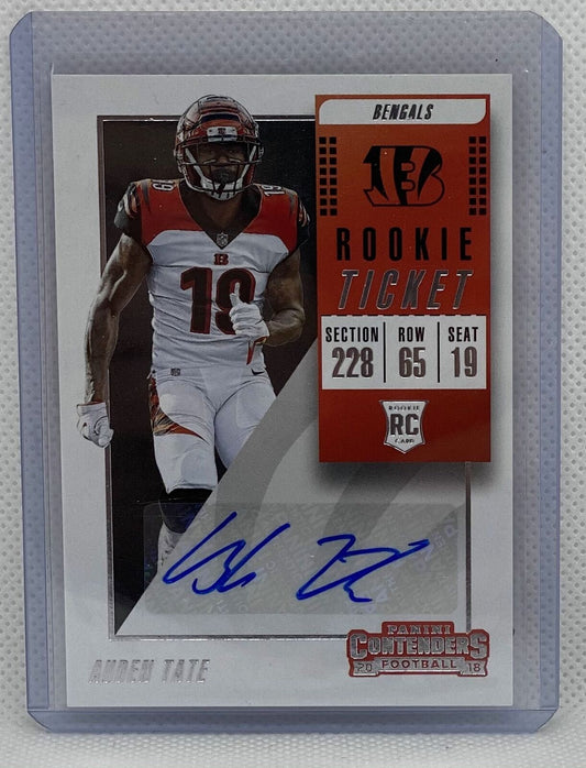AUDEN TATE 2018 PANINI CONTENDERS ROOKIE TICKET AUTO RC #196