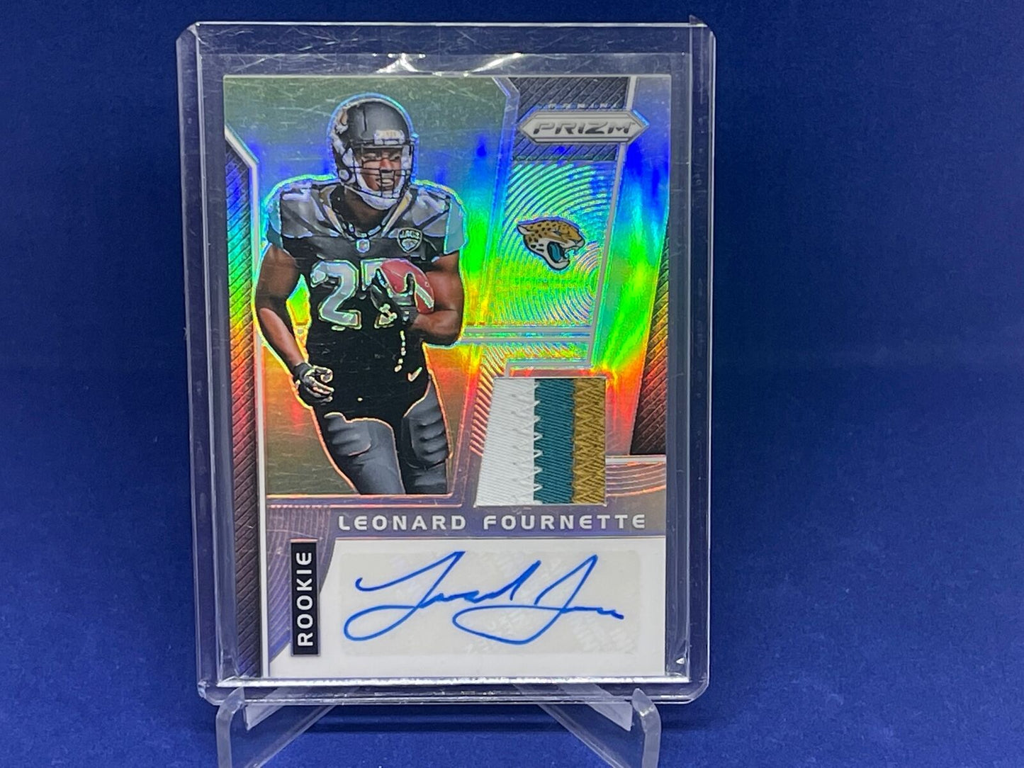 LEONARD FOURNETTE 2017 PANINI PRIZM RPA 3 CLR PATCH AUTO RC #D 75/99