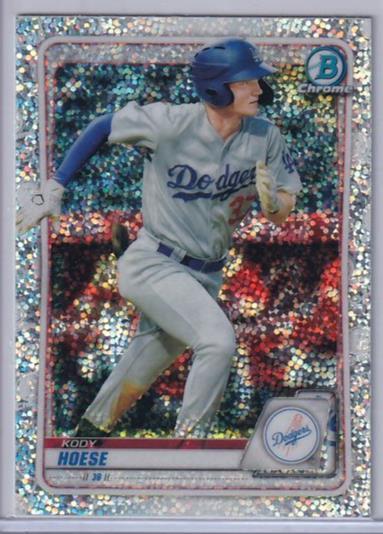 KODY HOESE 2020 BOWMAN CHROME PROSPECT SPECKLE SPARKLE REFRACTOR BD-142
