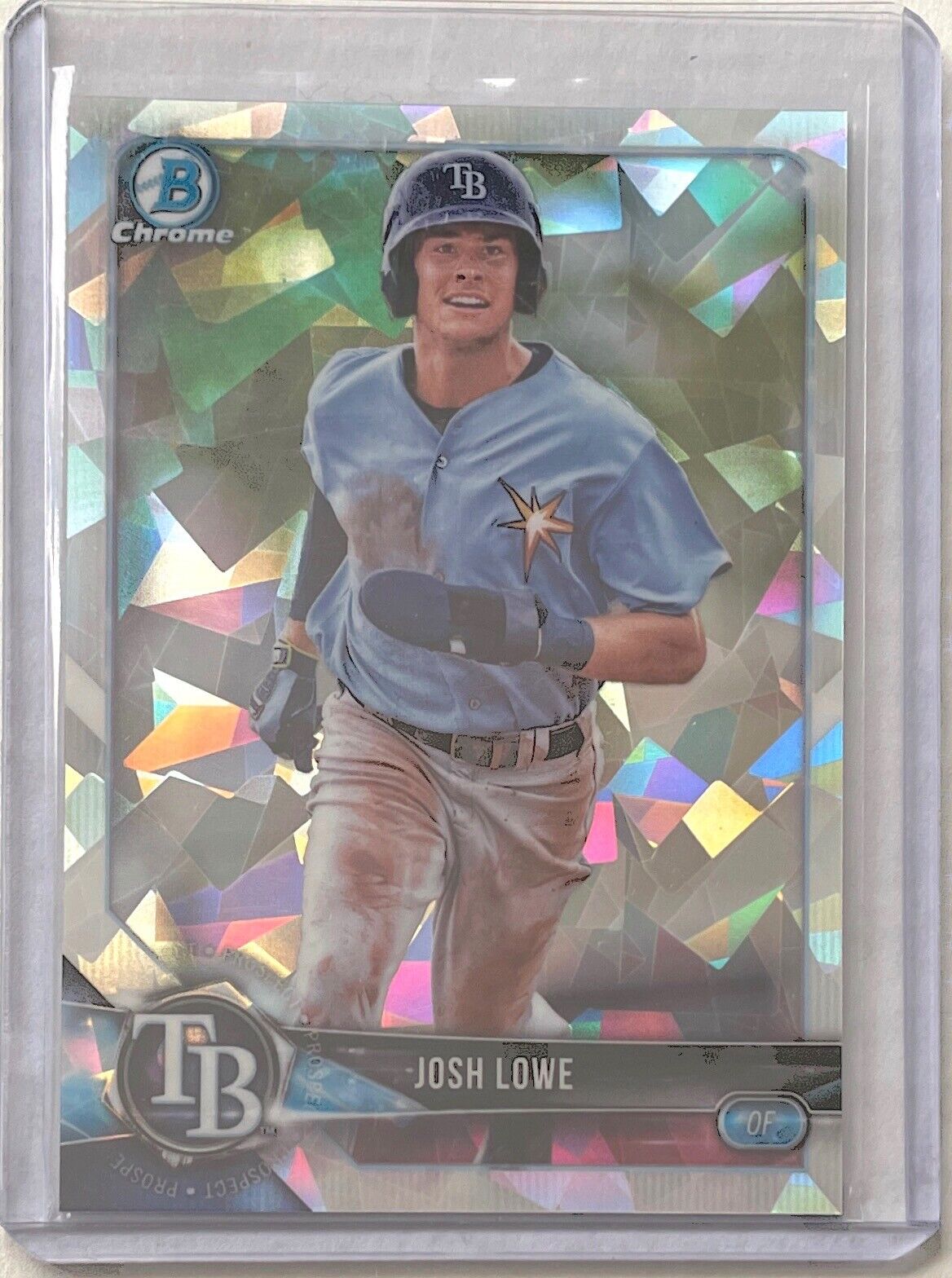 JOSH LOWE 2018 BOWMAN CHROME PROSPECT CRACKED ICE ATOMIC REFRACTOR #BCP127