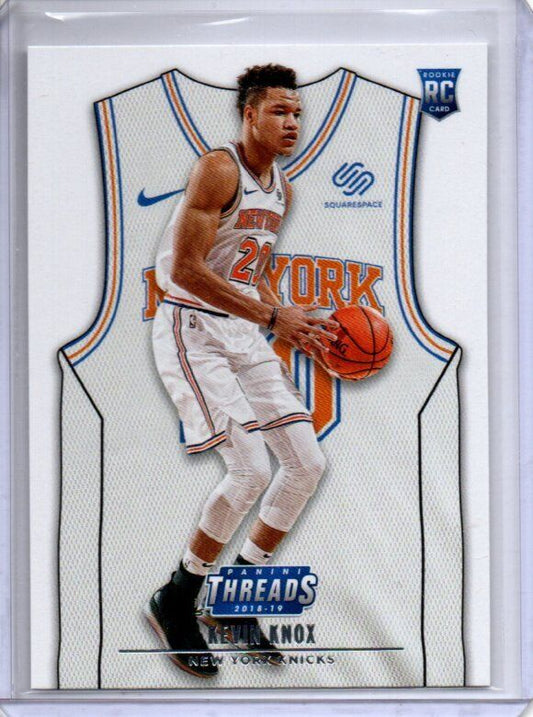 KEVIN KNOX 2018-19 PANINI THREADS WHITE JERSEY TRUE ROOKIE RC #185