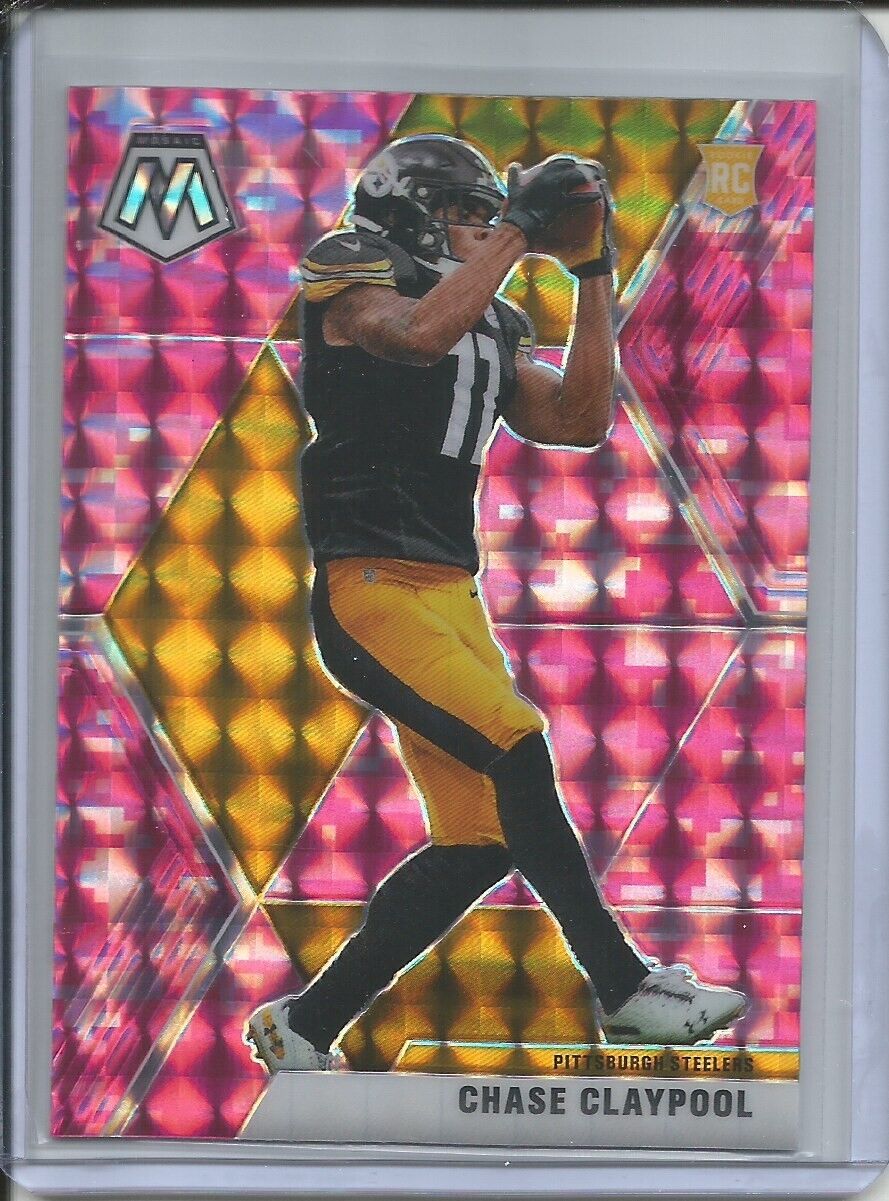 CHASE CLAYPOOL 2019-20 PANINI MOSAIC PINK PRIZM ROOKIE RC STEELERS