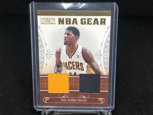 PAUL GEORGE 2010-11 NATIONAL TREASURES NBA GEAR DUAL 2 CLR JERSEY RC #D 31/99