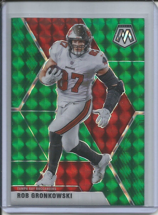 ROB GRONKOWSKI 2019-20 PANINI MOSAIC GREEN PRIZM BUCCANEERS