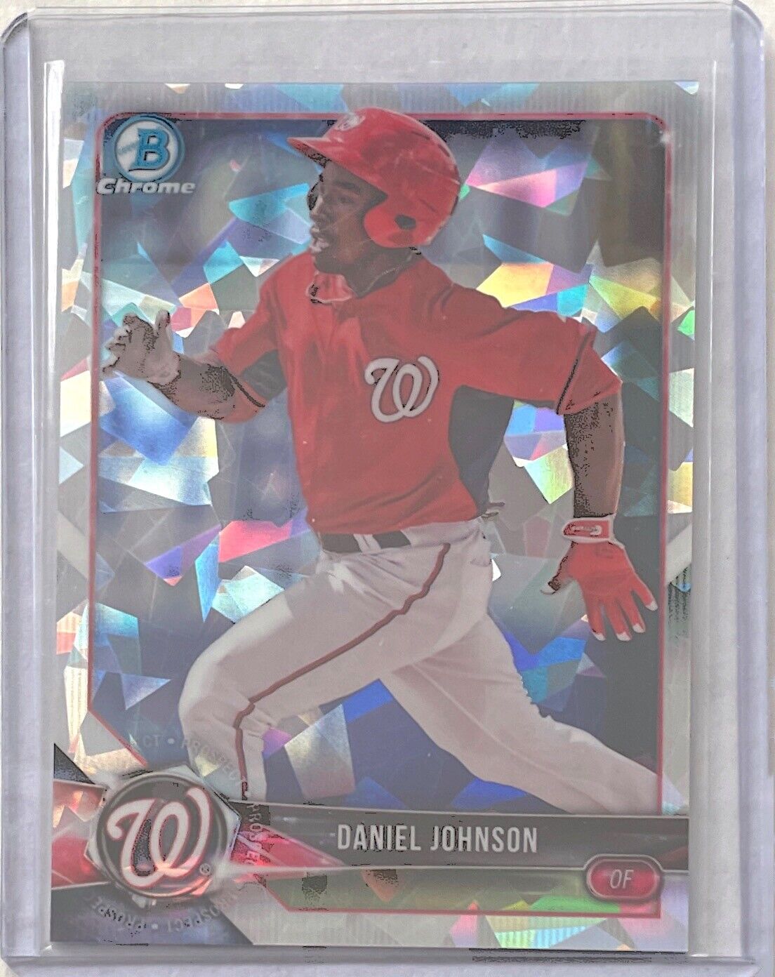 DANIEL JOHNSON 2018 BOWMAN CHROME PROSPECT ATOMIC CRACKED ICE REFRACTOR #BCP3