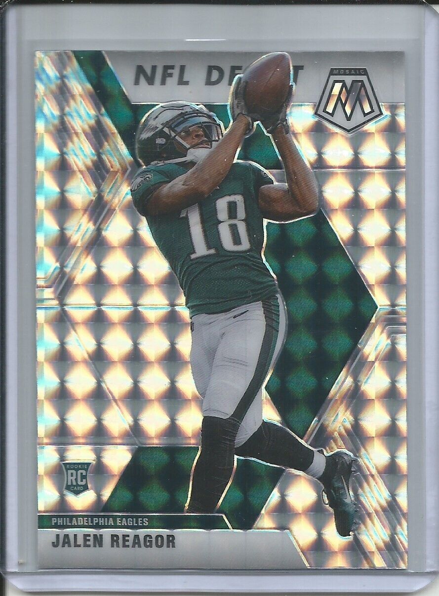 JALEN REAGOR 2019-20 PANINI MOSAIC NFL DEBUT SILVER MOSAIC PRIZM ROOKIE RC