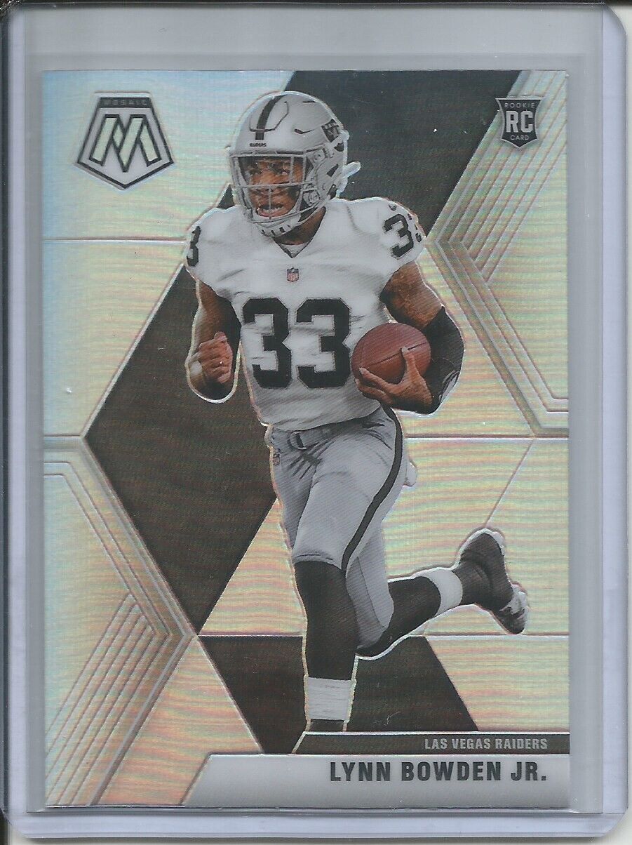 LYNN BOWDEN JR 2019-20 PANINI MOSAIC SILVER PRIZM ROOKIE RC RAIDERS