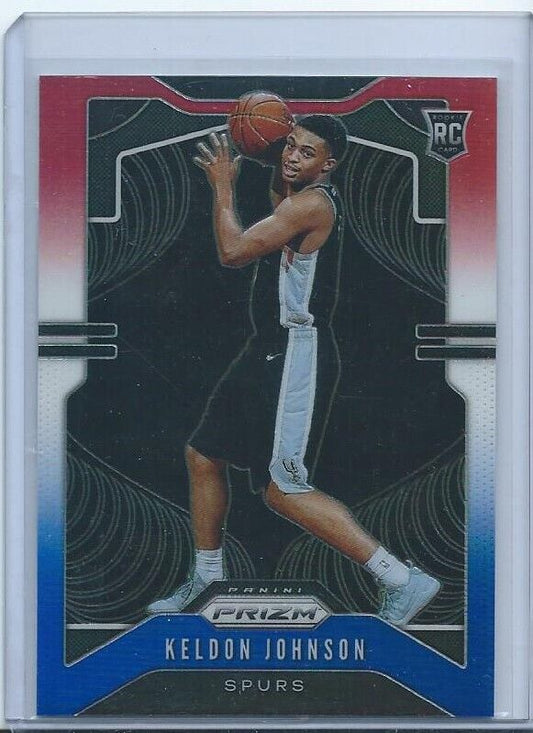 KELDON JOHNSON 2019-20 PANINI PRIZM RED WHITE BLUE PRIZMS RC #273