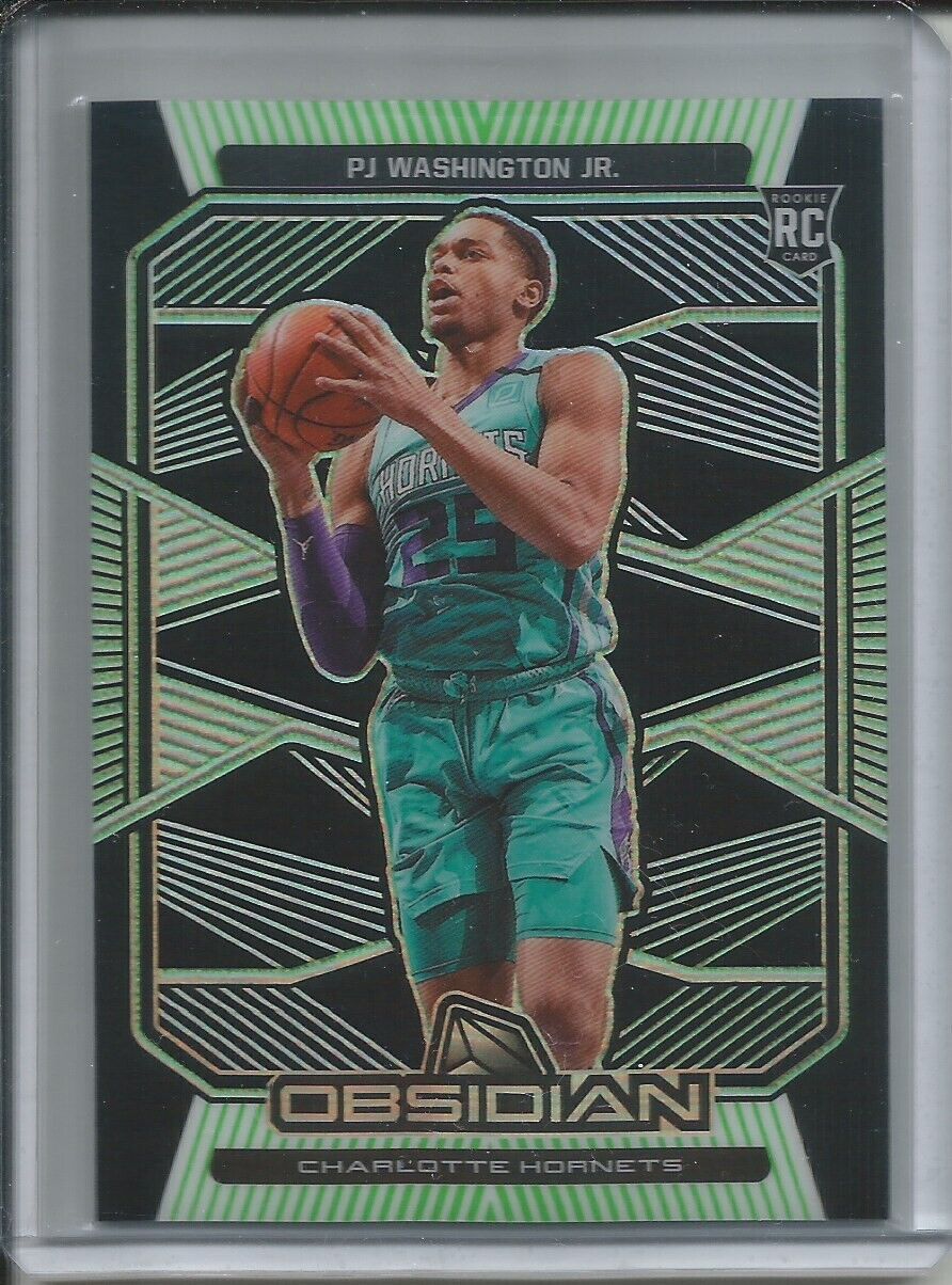 PJ WASHINGTON JR 2019-20 PANINI OBSIDIAN GREEN ELECTRIC ETCH #D 07/25 ROOKIE RC