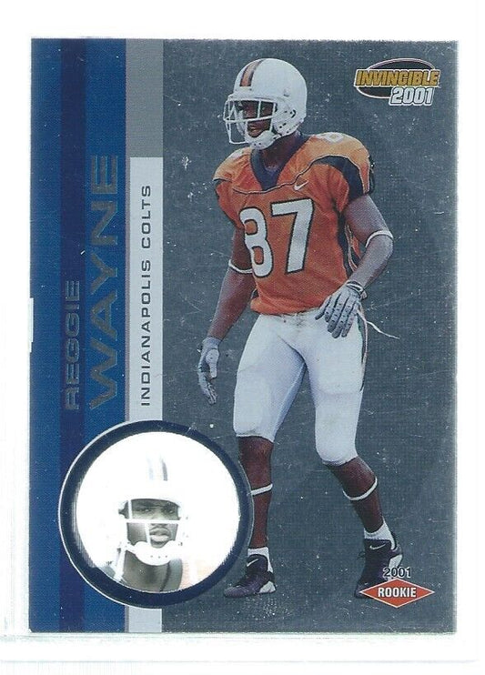REGGIE WAYNE 2001 INVINCIBLE ROOKIE RC #268