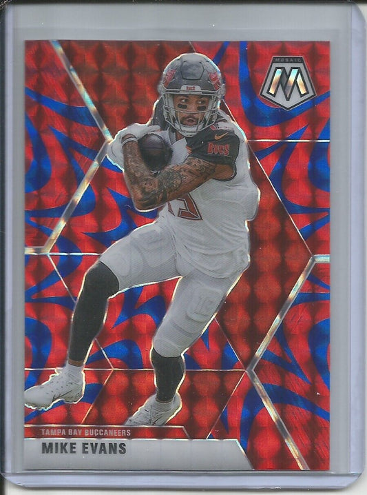 MIKE EVANS 2019-20 PANINI MOSAIC REACTIVE BLUE PRIZM BUCCANEERS