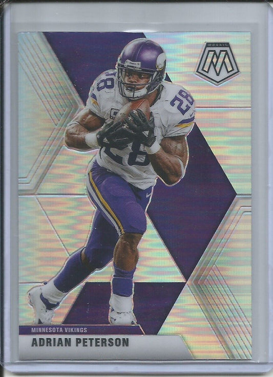 ADRIAN PETERSON 2019-20 PANINI MOSAIC SILVER PRIZM VIKINGS
