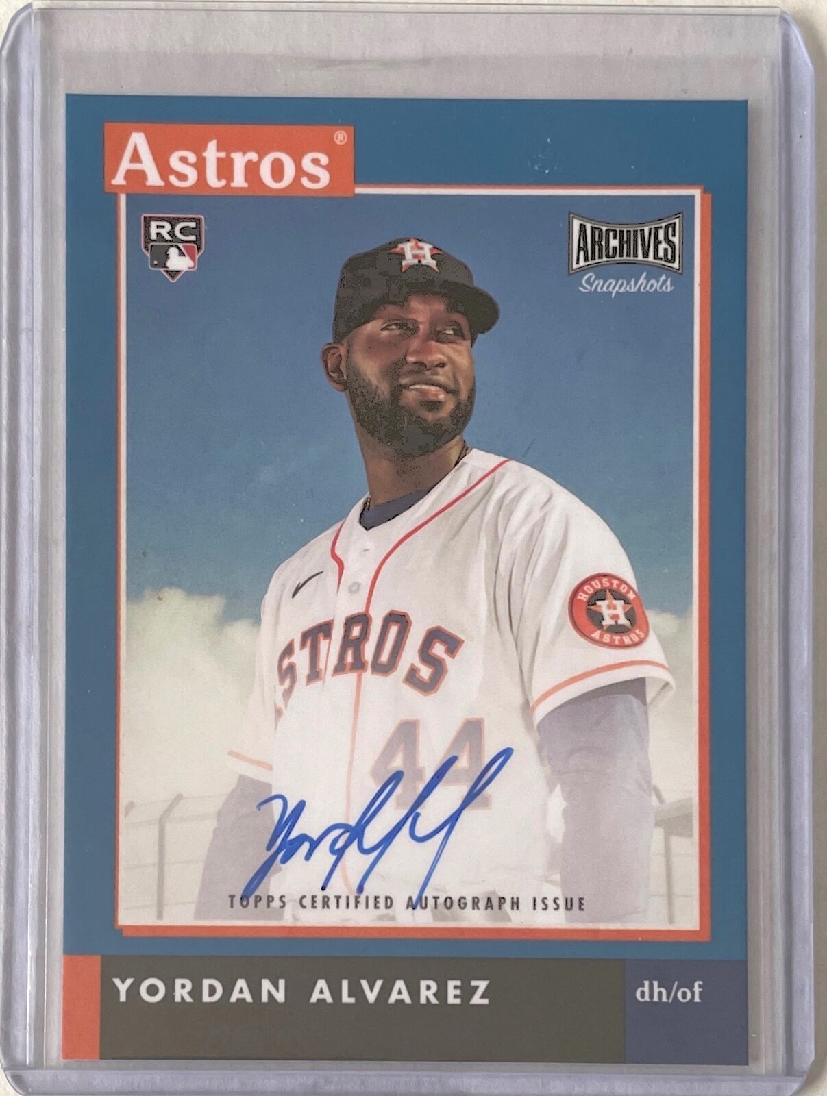 YORDAN ALVAREZ 2020 TOPPS ARCHIVES SNAPSHOTS ON CARD AUTO ROOKIE RC #D 07/50