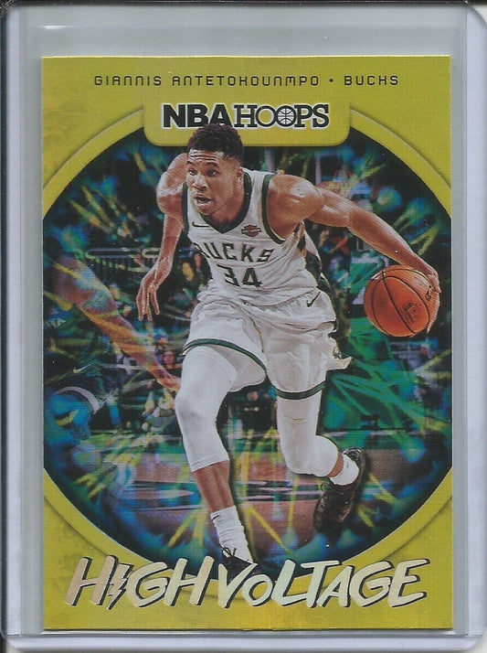 GIANNIS ANTETOKOUNMPO 2019-20 PANINI HOOPS HIGH VOLTAGE BUCKS