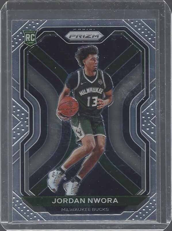 JORDAN NWORA 2020-21 PANINI PRIZM BUCKS TRUE ROOKIE RC #273