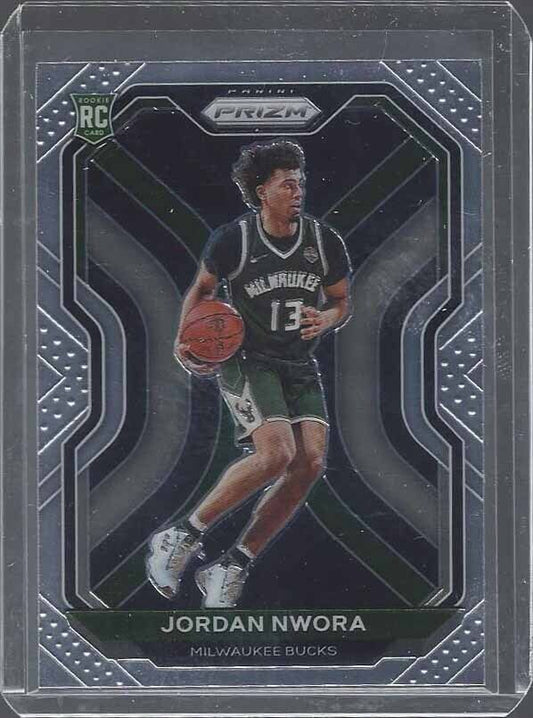 JORDAN NWORA 2020-21 PANINI PRIZM BUCKS TRUE ROOKIE RC #273