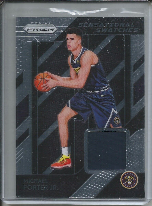 MICHAEL PORTER JR 2018-19 PANINI PRIZM JERSEY RELIC ROOKIE RC NUGGETS