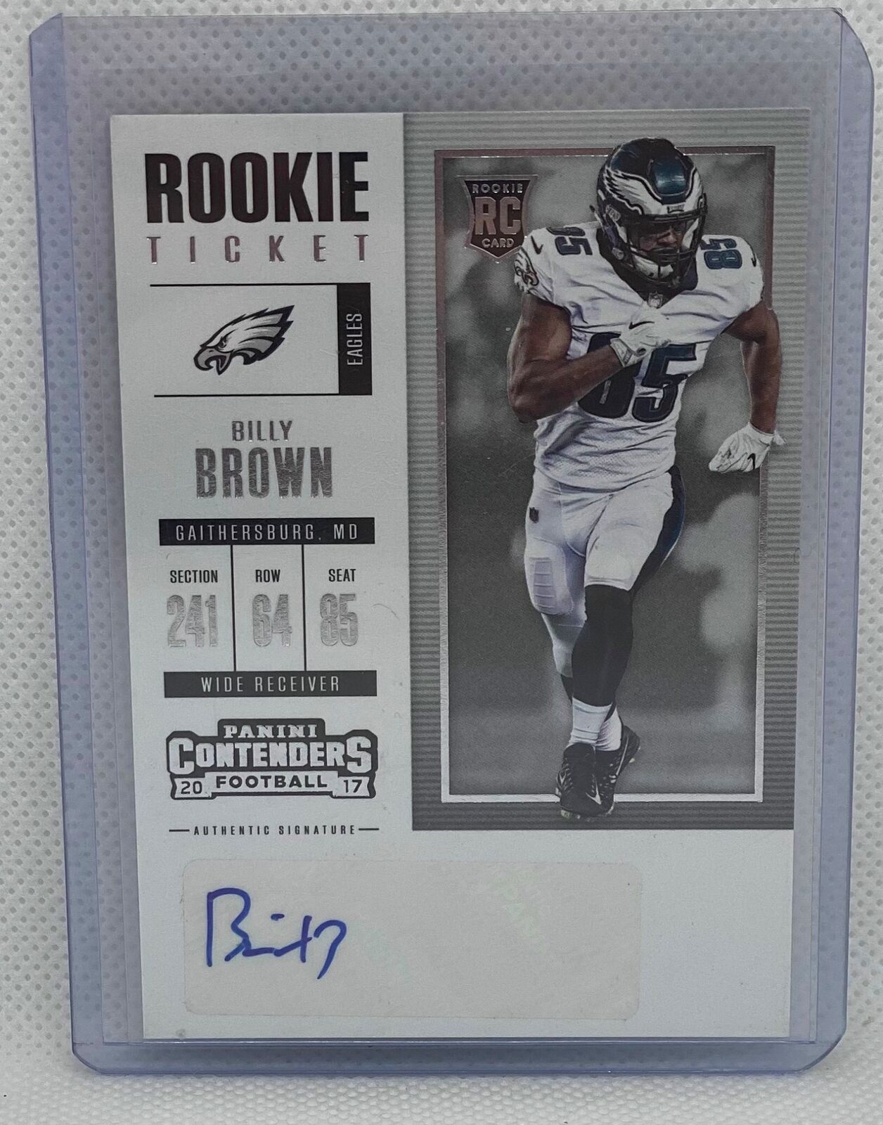 BILLY BROWN 2017 PANINI CONTENDERS ROOKIE TICKET AUTO RC #235