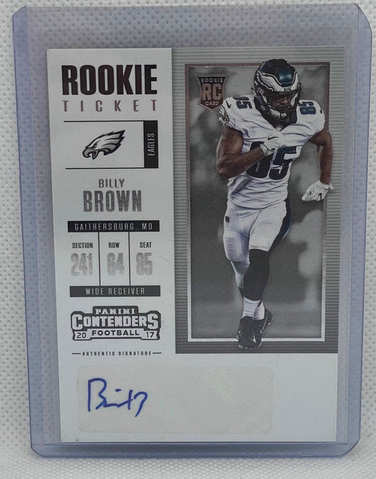 BILLY BROWN 2017 PANINI CONTENDERS ROOKIE TICKET AUTO RC #235