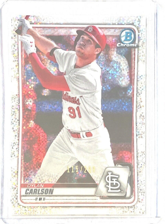 DYLAN CARLSON 2020 BOWMAN CHROME PROSPECT SPECKLE REFRACTOR #D 115/299