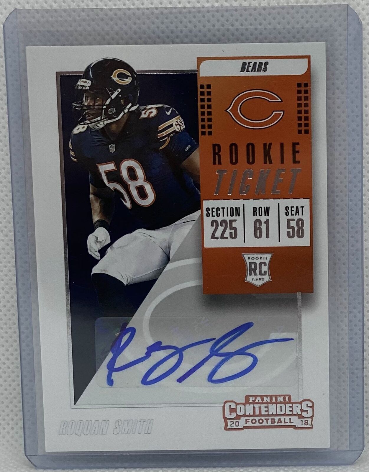 ROQUAN SMITH 2018 CONTENDERS ROOKIE TICKET SP VARIATION AUTO RC #246