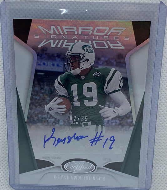 KEYSHAWN JOHNSON 2020 PANINI CERTIFIED MIRROR SIGNATURES AUTO #D 2/35
