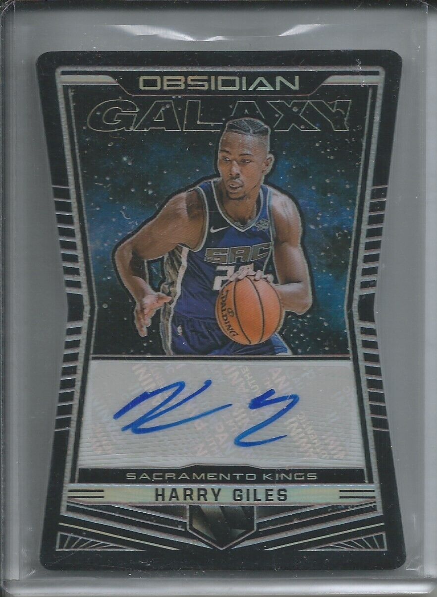 HARRY GILES 2018-19 PANINI OBSIDIAN GALAXY DIE CUT AUTO SILVER PRIZM #D 36/50