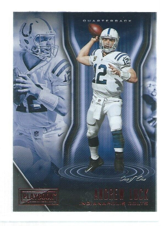 ANDREW LUCK 2018 PANINI PLAYBOOK RED #D 1/1