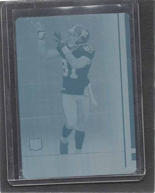 HAKEEM NICKS 2009 TOPPS FINEST CYAN PRINTING PLATE ROOKIE RC #D 1/1