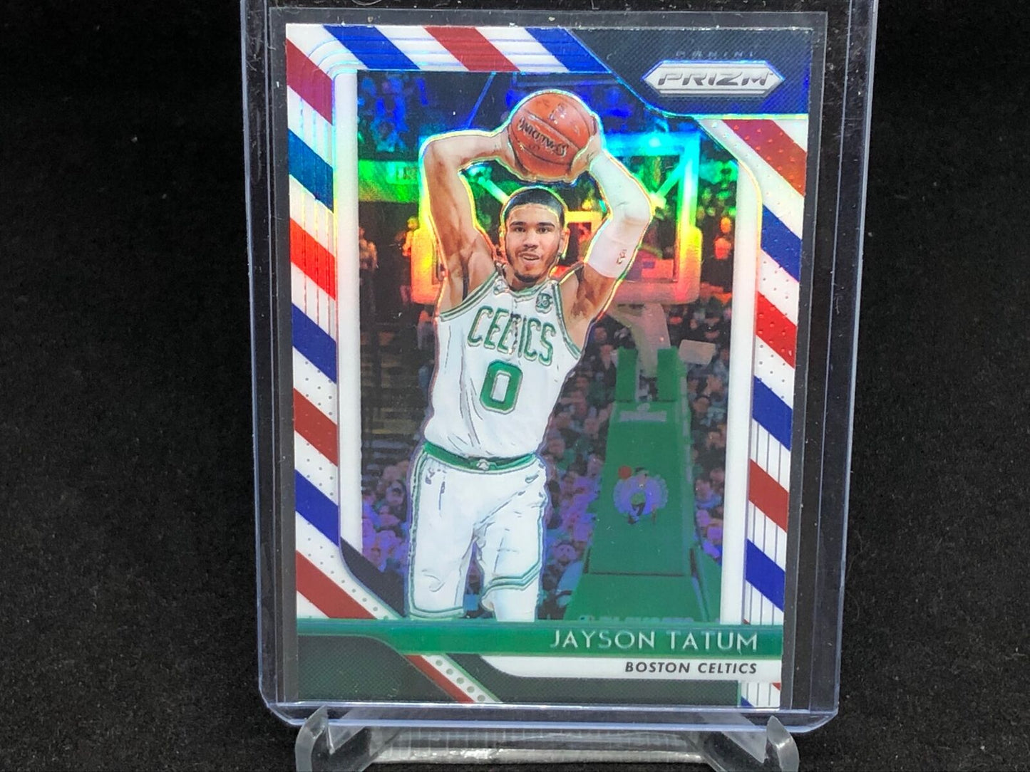 JAYSON TATUM 2018-19 PANINI PRIZM RED WHITE BLUE PRIZMS # 118