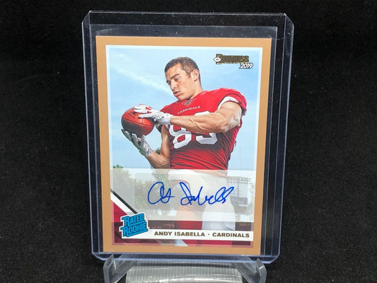ANDY ISABELLA 2019 PANINI DONRUSS BRONZE RATED ROOKIE AUTO RC # 326