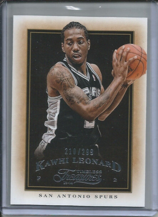 KAWHI LEONARD 2013-14 PANINI TIMELESS TREASURES #D 210/299