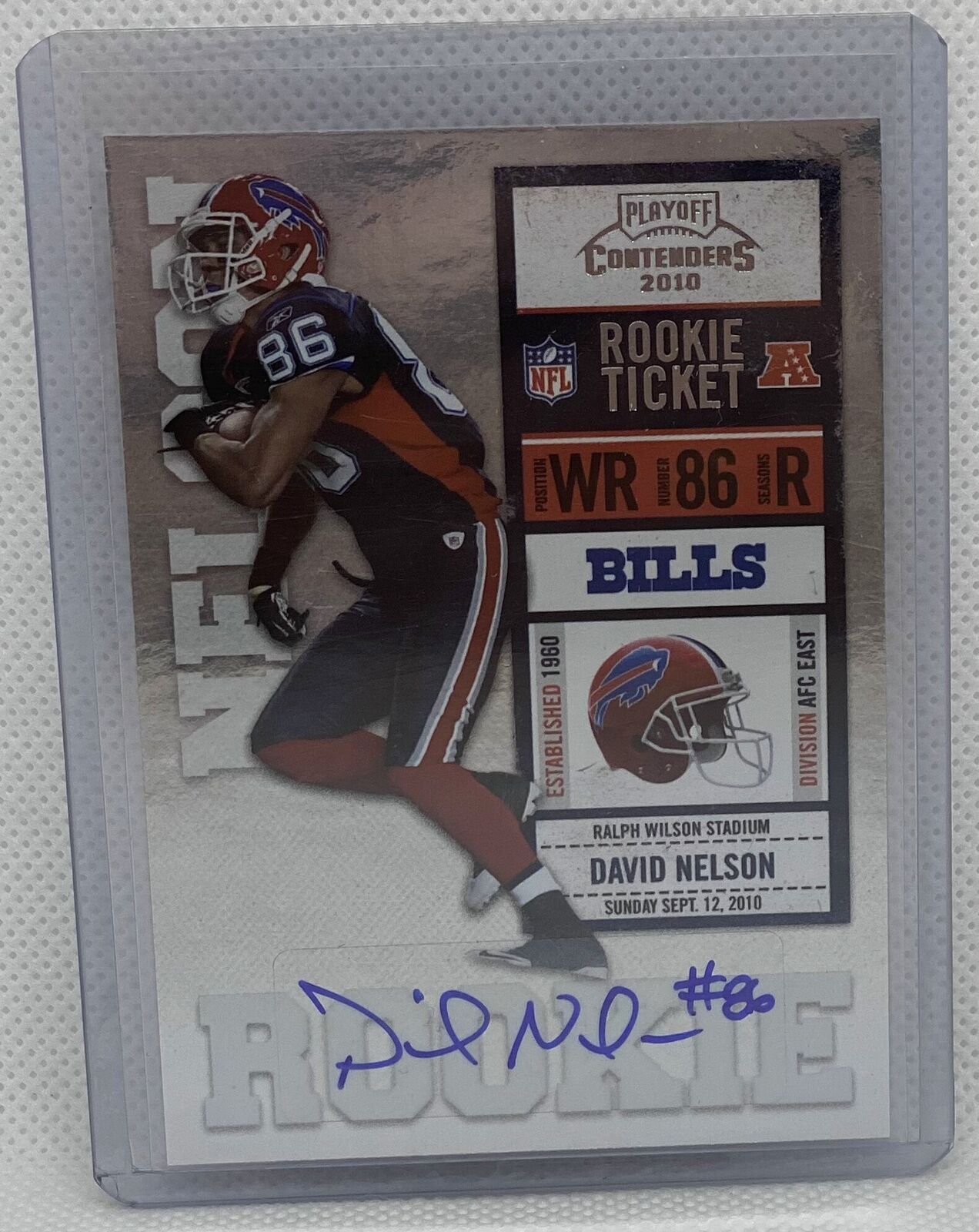 DAVID NELSON 2010 PLAYOFF CONTENDERS ROOKIE TICKET AUTO RC #123