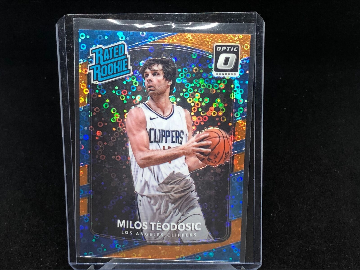 MILOS TEODOSIC 2017-18 PANINI DONRUSS OPTIC FAST BREAK RR ORANGE RC #D 65/193