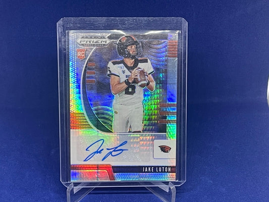 JAKE LUTON 2020 PANINI PRIZM DRAFT PICKS HYPER PRIZM AUTO RC ROOKIE #D 11/75