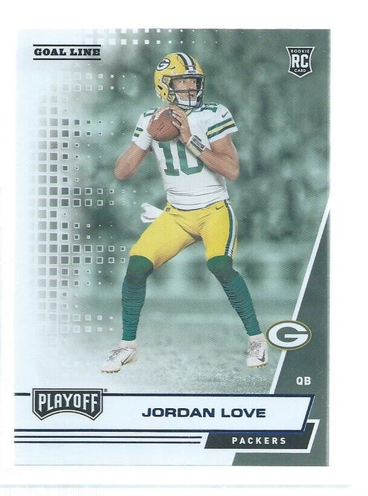 JORDAN LOVE 2020 PLAYOFF GOAL LINE ROOKIE RC #204
