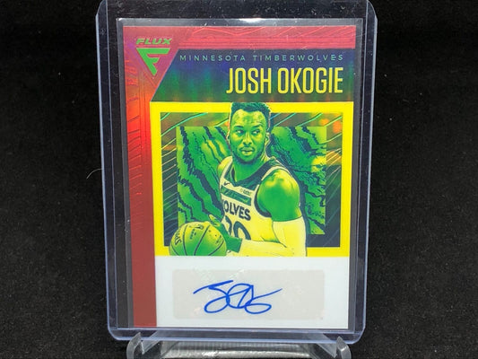 JOSH OKOGIE 2019-20 PANINI CHRONICLES FLUX RED PRIZM AUTO