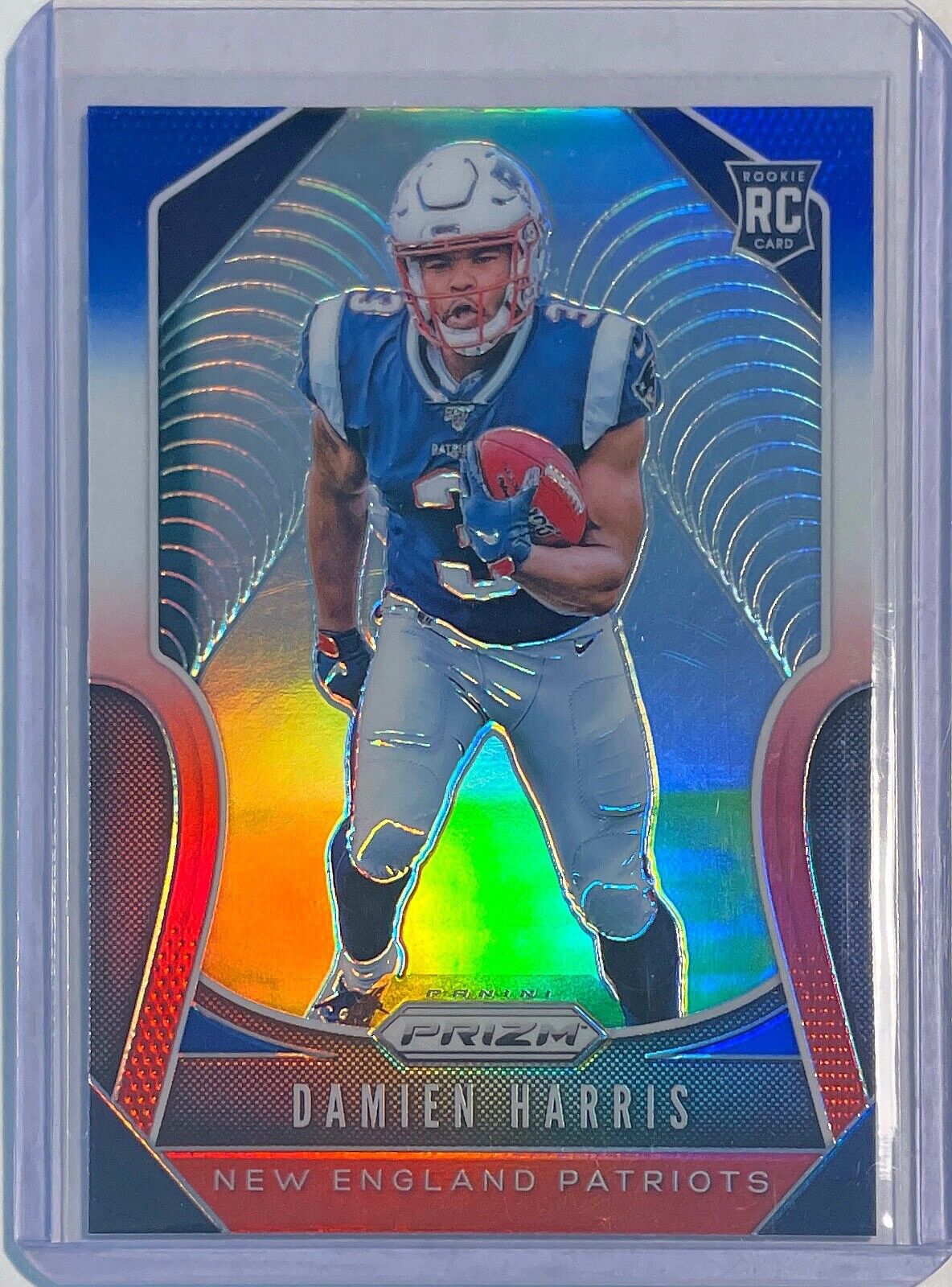 DAMIEN HARRIS 2019 PANINI PRIZM RED WHITE & BLUE PRIZM ROOKIE RC #324